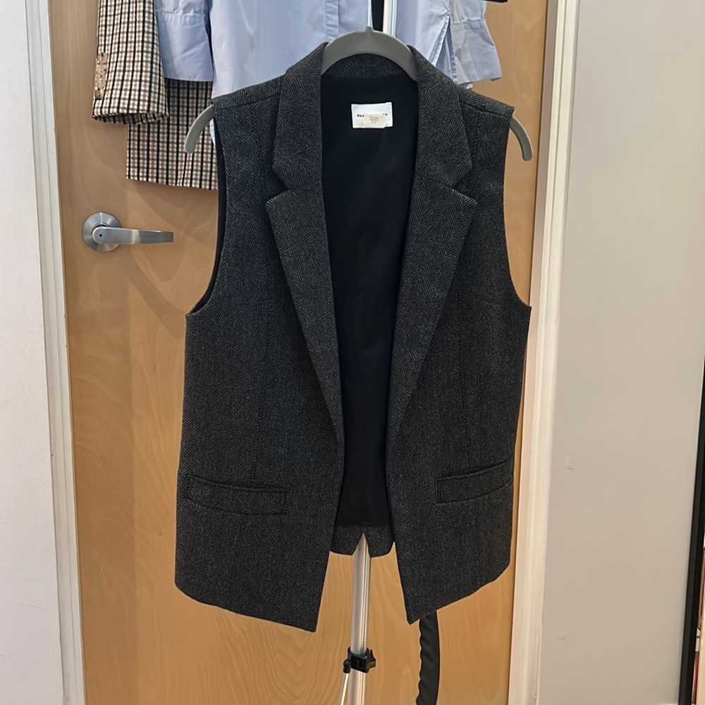 Herringbone tweed vest